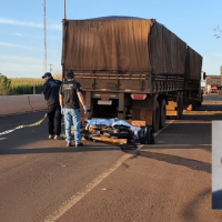 Paulinho bateu na traseira do veículo quando seguia para o trabalho, em Dourados; Fotos: Sidnei Bronka/Ligado Na Notícia