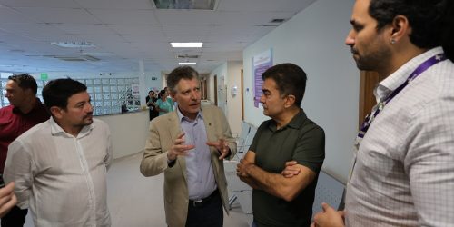 Encontro técnico no HU-UFGD tratou sobre o auxílio que o Hospital Universitário dará suporte com leitos de UTI ao Hospital da Vida – Foto: A. Frota