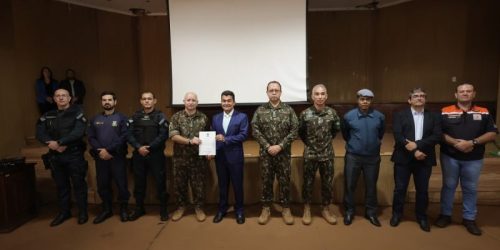 Autoridades prestigiaram a posse no anfiteatro da prefeitura- Crédito: A. Frota