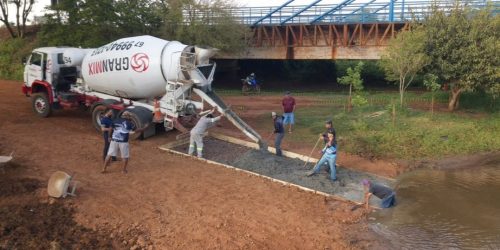 Conclusão da concretagem garante rampa náutica em Fátima do Sul
