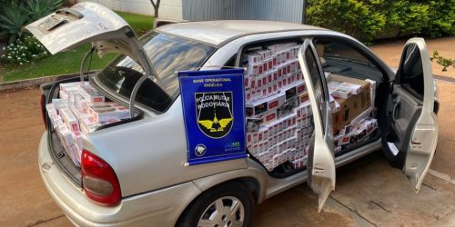 Motorista é flagrado com R$ 70 mil em cigarros paraguaios